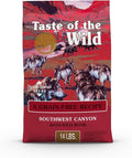 Taste of the Wild Southwest Canyon Grain-Free Recipe with Wild Boar Dry Dog Food, Made with High Protein from Real Meat, and Guaranteed Nutrients Like Probiotics, Vitamins and Antioxidants for All Life Stages 14lb
