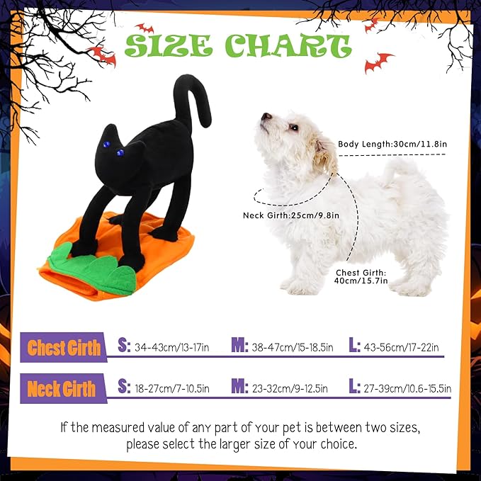 Huhumy Dog Halloween Costume Black Cat Halloween Costume for Dog Funny Riding Horse Pet Clothes for Cat Puppy Cosplay Holiday Party Dress up Accessories(Medium)