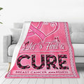 Breast Cancer Awareness Blanket Survivor Gifts Throw Blankets Cozy Fleece Flannel Blanket Soft Warm Plush Lightweight Bedding Accessories Gift for Women for Couch Sofa Bed 50"X60"