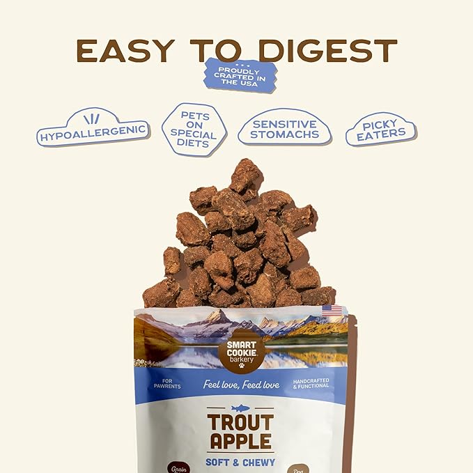 Smart Cookie All Natural Soft Dog Treats - 5 Flavor Variety Pack (5oz Each) - Healthy Dog Treats for Dogs & Puppies with Allergies, Sensitive Stomachs - Chewy, Grain Free, Made in USA