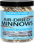 Minnows Dog Treats, 100% Natural Dried Minnows for Dog & Cat, Air Dried, Grain-Free, High-Protein, Premium Quality Cat & Dog Treats 4 oz