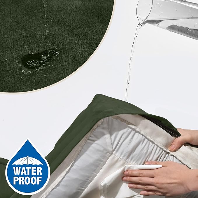 Comfort Expression Orthopedic Dog Bed for Medium Dogs 30x20 Inch, Waterproof Egg Crate Foam Medium Pet Bed with Removable Bolsters, Dog Couch with Washable Cover & Non-Slip Bottom, Olive Green