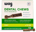 Amazon Basics Dental Dog Treats to Help Clean Teeth & Freshen Breath - Tiny (5-15 lbs), Unflavored (Previously Wag)