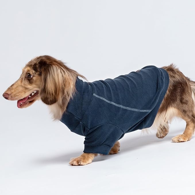 Fitwarm 3 Pack Classic Fleece Dog Sweater, Turtleneck Dog Sweatshirt, Dog Winter Clothes for Small Dogs Boy Girl, Pet Pullover Jacket, Cat Apparel, Blue, Grey, Navy, XL