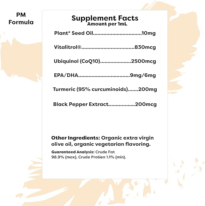 RestoraPet Organic Pet Antioxidant and Multi-Vitamin Supplement Dogs and Cats | Bacon Flavored Combo AM/PM Pack | Promotes Healthy Joints | Turmeric Curcumin CoQ10 | 2oz Liquid Drop Bottles