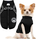 PETCARE Winter Dog Coat with Harness Built in Waterproof Dog Jackets Warm Pet Fleece Vest Windproof Snow Jacket Snowsuit Reflective Dogs Cold Weather Coats for Puppy Small Medium Large Dogs Cats