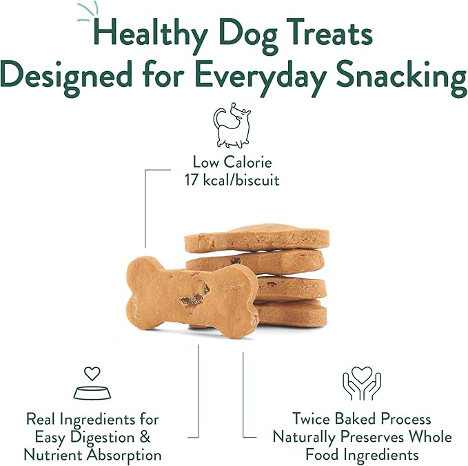 Portland Pet Food Company Bacon Dog Treats Healthy Biscuits for Large Medium & Small Dogs - Grain-Free, Human-Grade, All Natural Dog Cookies, Snacks & Training Treats - Made in The USA - 5 oz