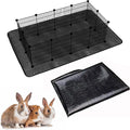 Oncpcare Waterproof Pet Playpen Mat 59"x39" (Black) – Washable and Reusable Cage Liner Tarp for Rabbit, Guinea Pig, Ferret, and Small Animal Habitat Protection