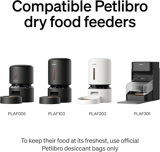 PETLIBRO Pet Food Desiccant Bag, 6 Packs Desiccant Bags for Cat Dog Feeder, Keep Pet Food Dry and Fresh, Suitable PETLIBRO Automatic Cat Feeder Model PLAF005, PLAF006, PLAF103, PLAF203, PLAF301