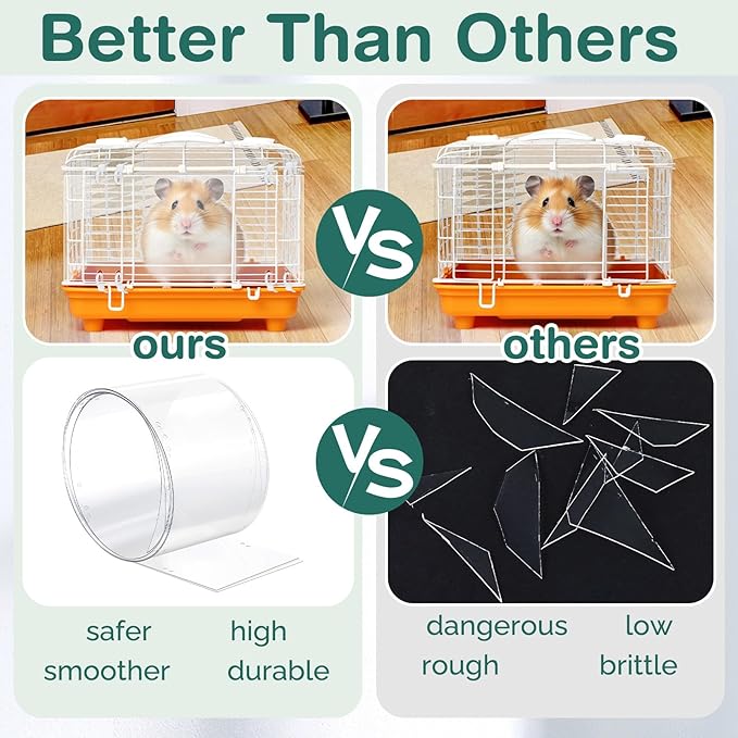 Juexica 2 Pcs 82.7 x 6 Inch Guinea Pig Cage Liner Clear Cuttable Critter Liner with Pre Drilled Holes Urine Guard Extra Long Liner with 100 Zip Ties for Rabbit Hamster Ferret Chinchilla