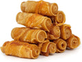 MON2SUN Rawhide Free Dog Treats, 3 Inch Chicken Wrapped Rolls, Low Fat and Training Snacks, Peanut Butter Flavor Chews for Small Dogs, 13.23oz (10 Count - Pack of 1)