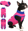 Queenmore Recovery Suit for Dogs Cats After Surgery,Dog Surgical Recovery Suit Onesie,Anti Licking Pet Female Spayed Neutered Puppy Surgical Clothes for Abdominal Wounds, Substitute E-Collar & Cone