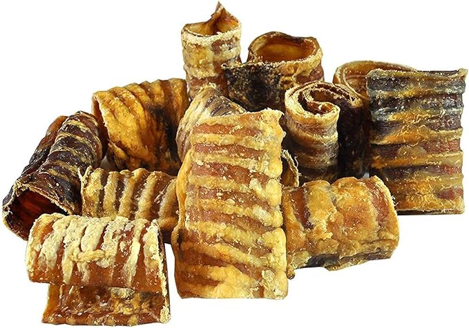 Downtown Pet Supply - Beef Trachea Dog Treats - Bully Sticks Alternative - Dog Dental Treats & Rawhide-Free Dog Chews - Glucosamine, Chondroitin, Protein, Vitamins & Minerals - 3in - 12Ct