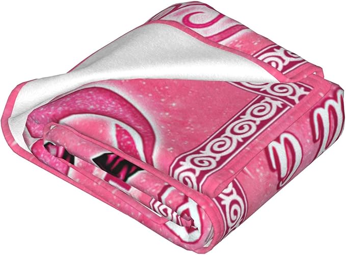 Breast Cancer Awareness Blanket Survivor Gifts Throw Blankets Cozy Fleece Flannel Blanket Soft Warm Plush Lightweight Bedding Accessories Gift for Women for Couch Sofa Bed 50"X60"