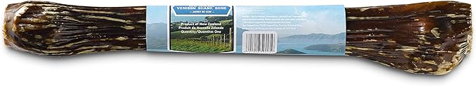 ZIWI Venison Deer Full Shank – 2-in-1 Dog Bone Chew Treat Wrapped in Beef Esophagus - All Natural, Air-Dried