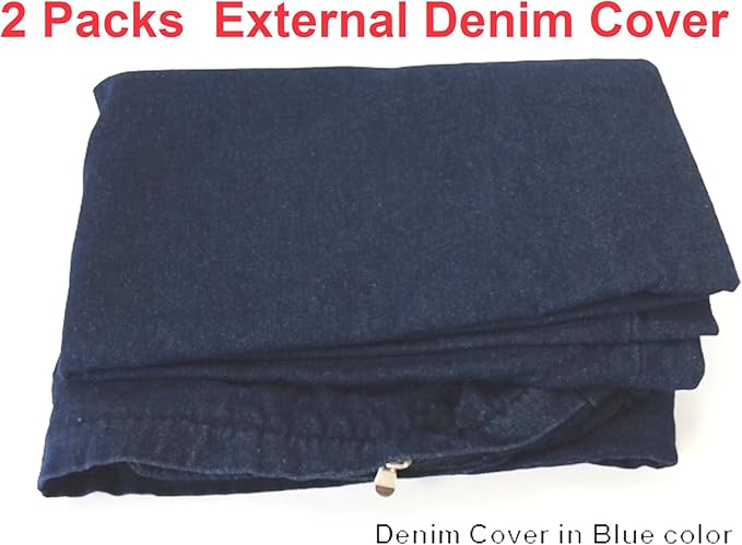 Dogbed4less Heavy Duty Orthopedic Memory Foam Pet Bed with Waterproof Internal Case + 2 Washable Denim External Cover for Large Dog