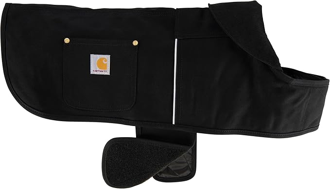 Carhartt Firm Duck Dog Chore Coat, Insulated Weather Resistant Jacket for Cold and Windy Conditions, Black, Small