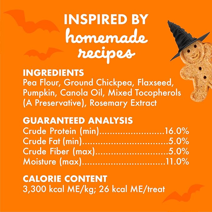 Buddy Biscuits Crunchy Wheat Free Halloween Dog Treats with Pumpkin, 14 oz. Box