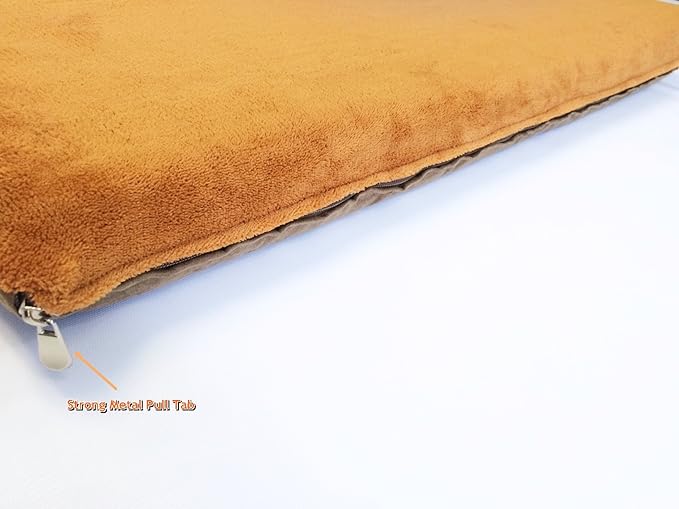 Luxurious Comfort Pet Dog Bed External Cover for Small and Large Dogs - Cover ONLY (36"x29" (34"x27"x3"), Fleece - Sudan Brown)