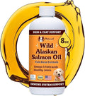 Natural Dog Company Wild Alaskan Salmon Oil Formula with Omega 3, Fish Oil for Dogs Supplement, Skin & Coat Dog Oil, Itchy Relief, Immune Support for Joints & Heart, Liquid Food Topper, 8 oz.