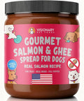 Visionary Pet Foods Salmon Meat Spread - Healthy Dog Treat - Alternative to Dog Peanut Butter, Xylitol Free, No Sugar and Filler Free - Use on Lick Mat, Food Mixer, Pill Pockets - 12oz Jar