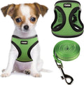 YIMEIS Dog Harness and Leash Set, No Pull Soft Mesh Pet Harness, Reflective Adjustable Puppy Vest for Small Medium Large Dogs, Cats (Grass Green, Small (Pack of 1)