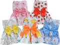 TAPBULL Dog Dresses, Fashionable Pet Dog Clothes, Cute Cat Birthday Dress Outfit (Orange/Red/Yellow/Blue/Pink 5-Pack), Medium