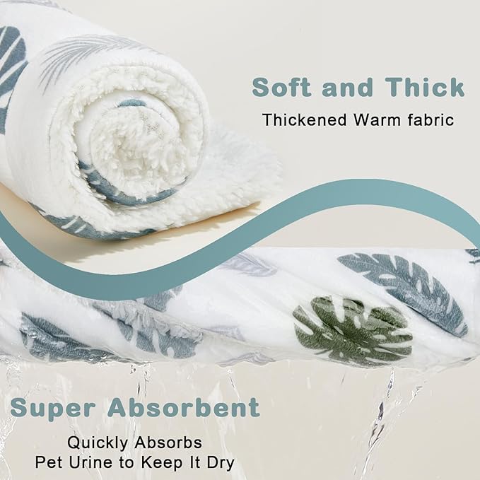 Glittme 10Pcs Bunny Bed Rabbit Bed for Indoor Cage Soft Guinea Pig Bed Fleece Mat Pad Warm Small Animal Bedding Accessories for Hamster Ferret Washable Non-Slip Rabbit Hide House Liner