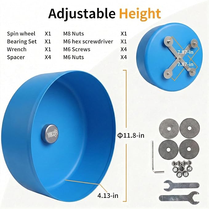 11.8" Silent Rat Exercise Wheel, Aluminum Alloy Noiseless Running Wheel for Fancy Rat, Syrian Hamsters, Hedgehogs and Small Pets (Bracket-Blue)