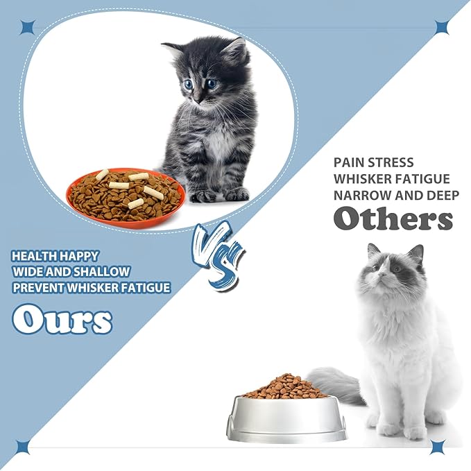 Gerrii 24 Pieces Fatigue Relief Cat Bowl 6 Inch Shallow Cat Food Dish Stray Wet Feeding Bowls Wide and Small Pet Plates for Ferrets Feral Short Legged Kitten Shelter(Elegant Color,Pattern)