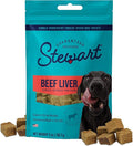 Stewart 100% Beef Liver Dog Treats, 2 oz Pouch, ~45 Pieces, Freeze Dried Raw, Single Ingredient, 50% Protein Training Treats or Meal Topper, Grain Free, Gluten Free