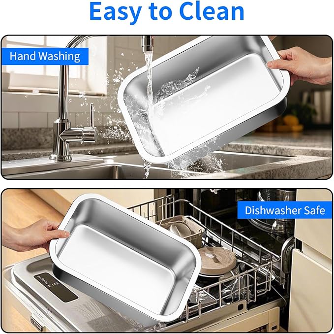 Ohtomber Stainless Steel Dog Bowl - 2.65 Gallons Metal Large Pet Dog Water & Food Bowl, Outdoor Feeder Water Trough Dish Plate for Cat, Big, Extra Large Breed