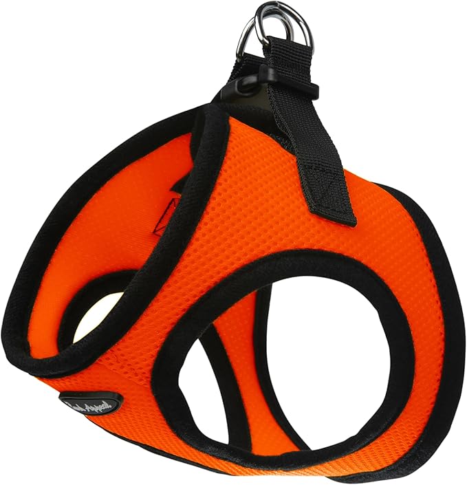 Bark Appeal Orange Step-in Dog Harness for Extra Large to 2X-Large Sized Pets – Updated Sizing, Re-Measuring is Essential – Soft Vest Harness – Anti-Choke with Adjustable Strap & Heavy Duty Clip – XXL