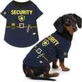 Parisian Pet Dog Security Woofficer Shirt - Embroidered Pet Vest - 100% Cotton & Polyester Doggy Shirt - Lightweight Pet Clothes - Sleeved Puppy Costume - Funny Shirts for Large Dogs - XL
