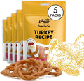 iPaw 5 Stock-Up Combo Turkey Dog Treats, All Natural Human Grade Dog Treat, Suitable for Training chew, Hypoallergenic, Rawhide Alternative, Ring (Duck Liver), 5 Packs