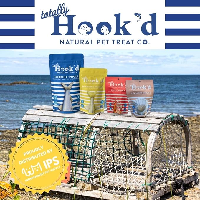 Totally Hook'd Freeze‑Dried Single‑Ingredient Treats, High‑Protein Omega-3 Training Snack for Dogs & Cats (1 Ounce, Krill)