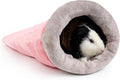 Guinea Pig Sleeping Bag, Adjustable Entrance for Keep Opening, Snuggle Bag and Playtime Sack for Guinea Pig, Rabbits and Other Small Pets, Pink