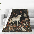 Unicorn Throw Blanket for Girls & Adults - Super Warm, Soft Plush, Lightweight Fleece Flannel - 60"X50"