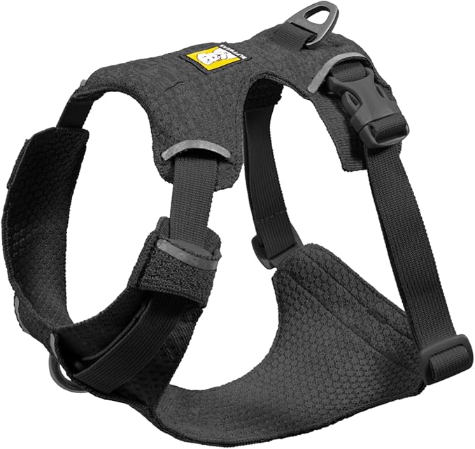Ruffwear, Front Range Flex Dog Harness, Engineered Knit Construction for Ultimate Fit and Mobility, Lightweight Flexible Everyday Harness with Dual Leash Clips, Basalt Gray, XX-Small