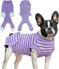 Dog Recovery Suit, Surgical Recovery Suit for Male Female Dogs Cats Spayed Onesie After Surgery, Dog Post Surgery Suit Anti Licking & Biting Surgical Shirt with Pee Hole，Purple X-Large