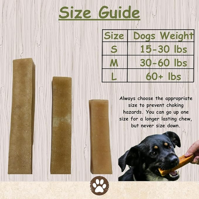 Top Dog Chews – Medium Himalayan Yak Cheese for Dogs, 100% Natural & Long-Lasting Dog Treats, Gluten Free & Digestible Cheese Sticks, Sold by The Pound (1LB, Medium (Pack of 5))