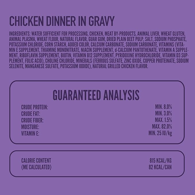 A Strong Heart Wet Dog Food Pouches, Chicken Dinner in Gravy, 3.5 oz Pouches (Pack of 24), Made in The USA with Real Chicken