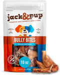 Jack&Pup Bully Stick Bites- 10 oz - Small Dog Treats for Medium & Small Dogs, All Natural, Beef Pizzle Single Ingredient for Puppies