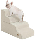 Dog Stairs for Bed, 19.7" H Dog Steps for High Bed Widen Stairs for Dogs Large 35D Foam Pet Ramp Stairs Pet Stairs for High Bed or Sofa Non-Slip Balanced Pet Step Indoor, Beige