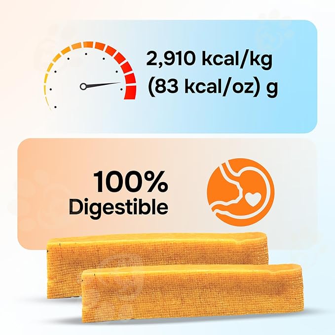 Yak & Paws Gold Yak Cheese Himalayan Dog Chews 7.1-8.1 oz (Jumbo - 1 Bar) | Dog Treats Large Breed | Odorless and Great for Oral Health | Long Lasting | High Protein | Dental Sticks
