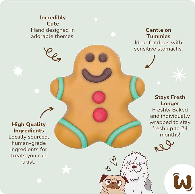 Wufers Singing Advent Calendar for Dogs | Handmade, Hand-Decorated, Dog Treats | 24 Day Countdown to Christmas for Dogs | Locally and Sustainably Sourced