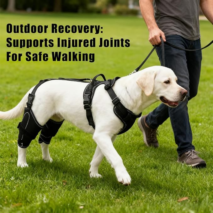 Vivifying Dog Hip & Leg Support Harness for Mobility Assistance, Adjustable Rear Leg Brace with Lift Handle for Injured or Senior Dogs, Joint Stabilizing Hind Leg Support for Walking, Recovery (M)