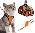 rabbitgoo Cat Harness and Leash Set for Walking Escape Proof, Adjustable Soft Kittens Vest with Reflective Strip for Cats, Comfortable Outdoor Vest,Light Orange,S
