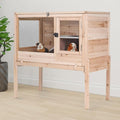 Aivituvin 2-Story Indoor Rabbit Hutch Guinea Pig Cage with Stand, Wooden Bunny Cage Small Animal Cages with Chew-Proof Ramp, Pull-Out Tray & Leakproof PVC Layer (Natural Wood)