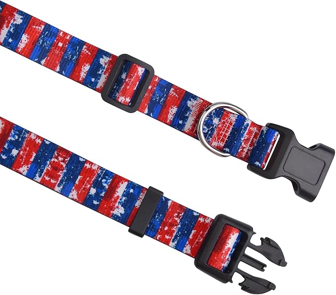 Dog Collar for Large Dogs, Soft Comfy Pet Collar for Small Medium Large Dogs, Floral Pattern for Boy Girl Puppy Dogs(Team RB,L)